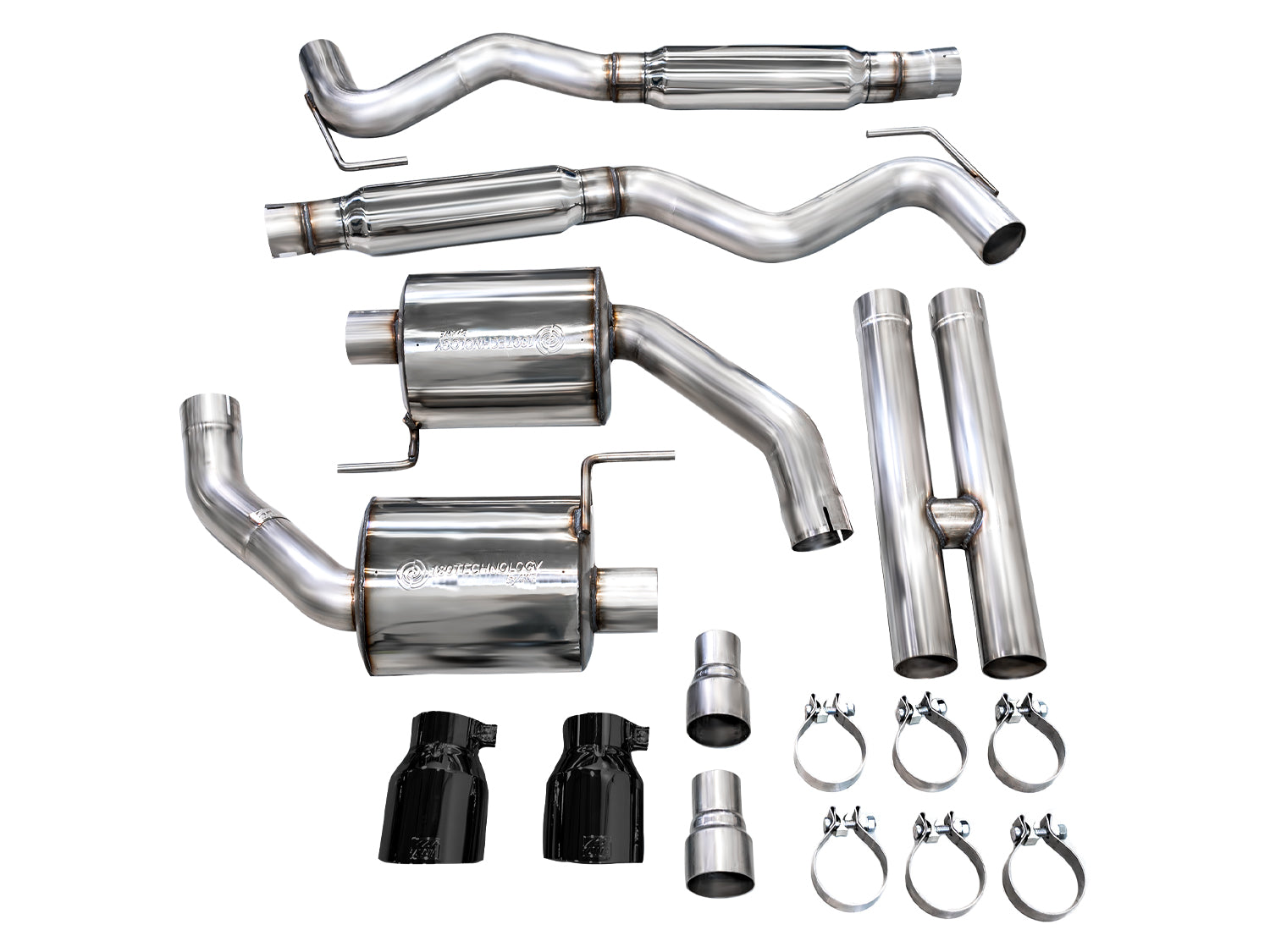 AWE Touring Edition Exhaust for S650 Ford Mustang GT Fastback - Dual Diamond Black Tips - out of package