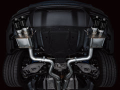 AWE SwitchPath™ Exhaust for S650 Ford Mustang GT Fastback - Quad Diamond Black Tips - Mounted