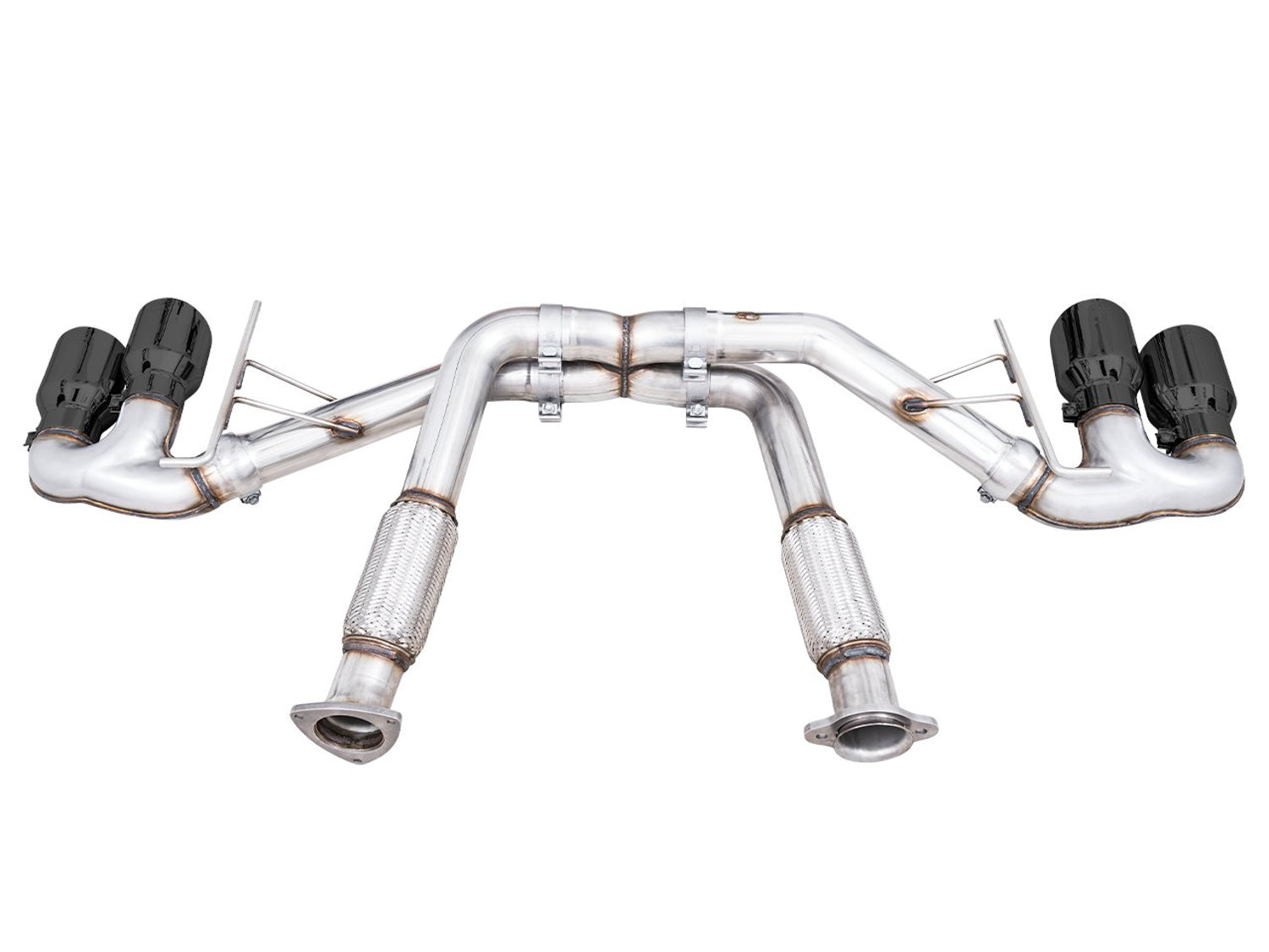 AWE Track Edition Exhaust for C8 Corvette -- Diamond Black Tips - out of package