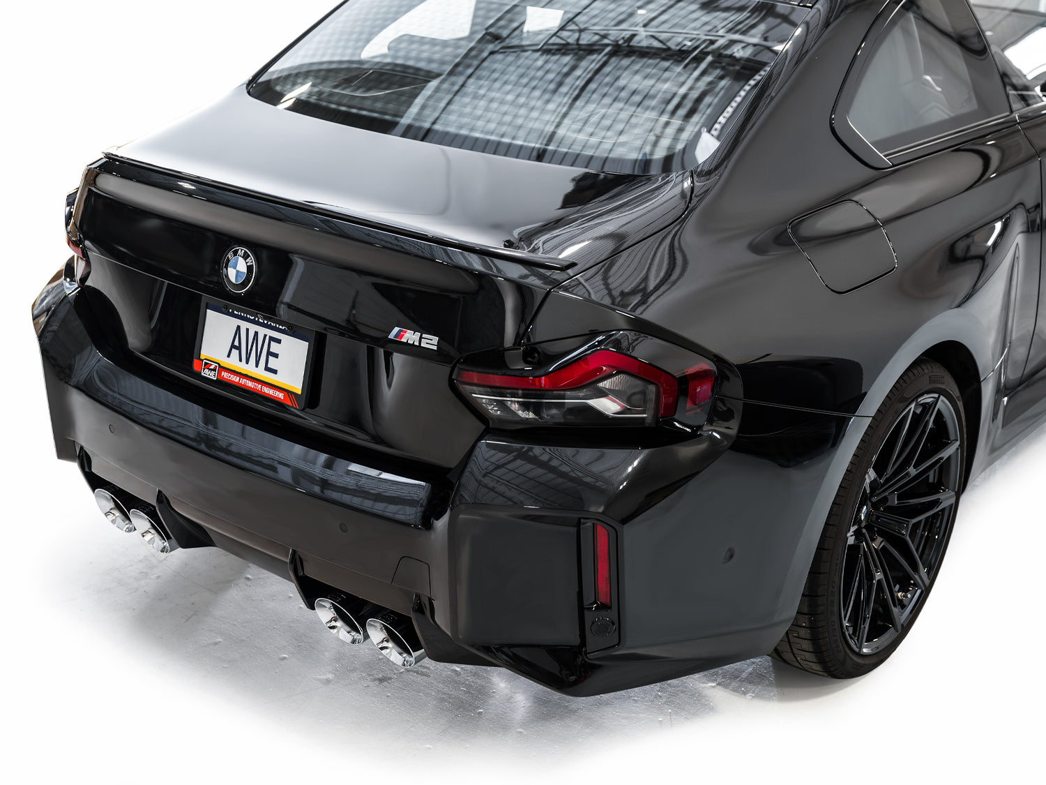 AWE Track Edition Exhaust for BMW G87 M2 - Chrome Silver Tips - Mounted
