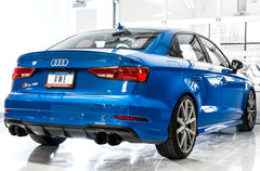 AWE Track Edition Exhaust for Audi 8V S3 - Diamond Black Tips, 102mm - Mounted