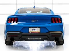 AWE Touring Edition Exhaust for S650 Ford Mustang GT Fastback - Dual Diamond Black Tips - Mounted