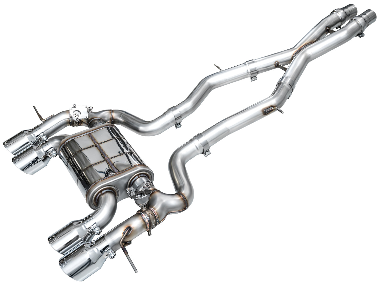 AWE SwitchPath™ Exhaust for BMW G87 M2 - Chrome Silver Tips - out of package