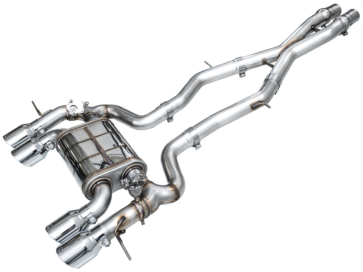 AWE SwitchPath™ Exhaust for BMW G87 M2 - Chrome Silver Tips - out of package