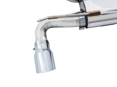 AWE SwitchPath™ Cat-back Exhaust (with Remote) for Ford Focus RS - Chrome Silver Tips - Close Up