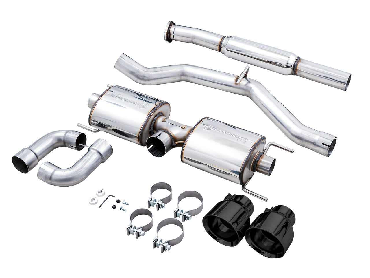 AWE Touring Edition Exhaust for Subaru BRZ / Toyota GR86 / Toyota 86 / Scion FR-S - Diamond Black Tips - out of package