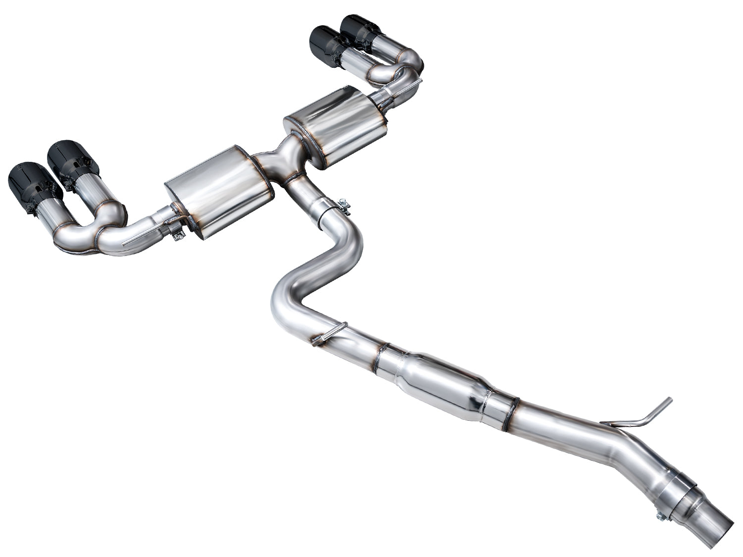 AWE Touring Edition Exhaust for Audi 8Y S3 - Diamond Black Tips - out of package