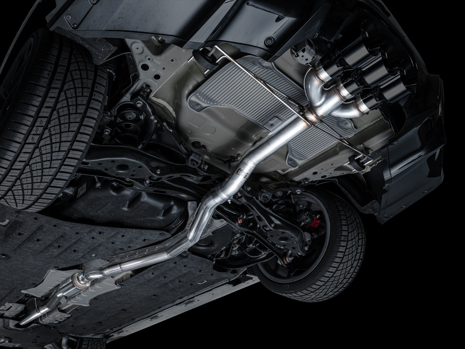 AWE Track Edition Exhaust for DE5 Integra Type-S - Triple Diamond Black Tips - Mounted