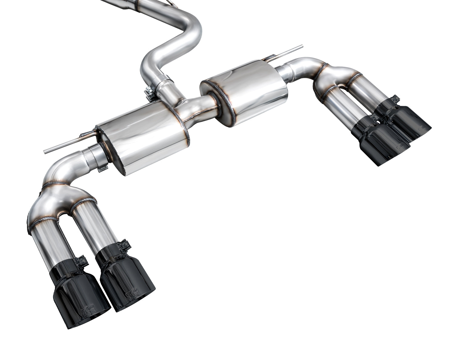AWE Touring Edition Exhaust for Audi 8Y S3 - Diamond Black Tips - out of package
