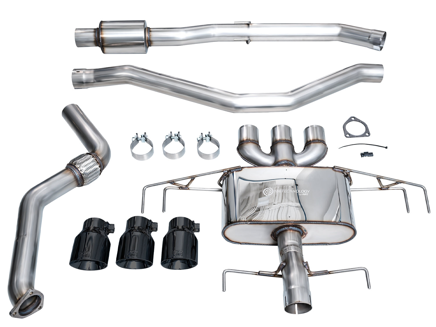 AWE Touring Edition Exhaust for DE5 Integra Type-S - Triple Diamond Black Tips - out of package