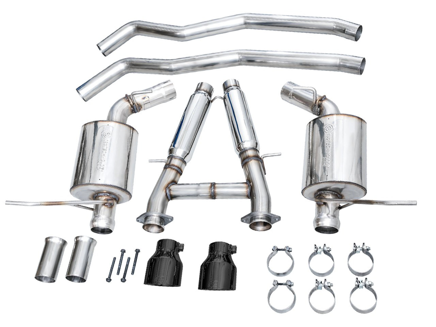 AWE Touring Edition Exhaust for Dodge Durango 6.4 / 6.2 SC - Diamond Black Tips - out of package