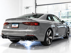 AWE Touring Edition Exhaust for Audi B9 RS 5 Coupe - Non-Resonated - Diamond Black RS-style Tips - Mounted