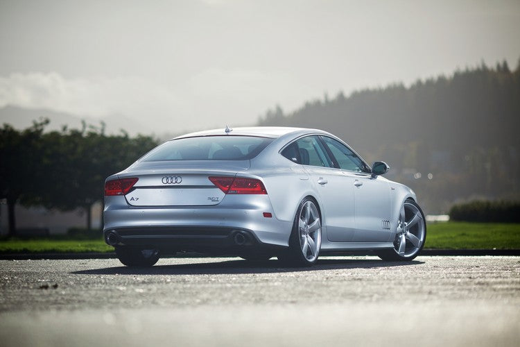 AWE Touring Edition Exhaust for Audi C7 A7 3.0T - Dual Outlet, Chrome Silver Tips - Mounted