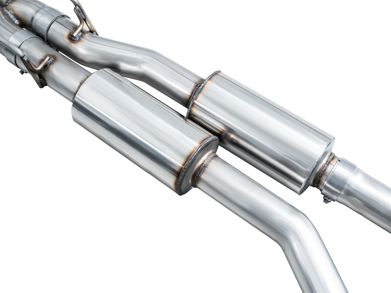AWE Touring Edition Exhaust for Ford Explorer ST - Diamond Black Tips - out of package