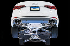AWE SwitchPath™ Exhaust for Audi B9 S4 - Non-Resonated - Chrome Silver 102mm Tips - Mounted