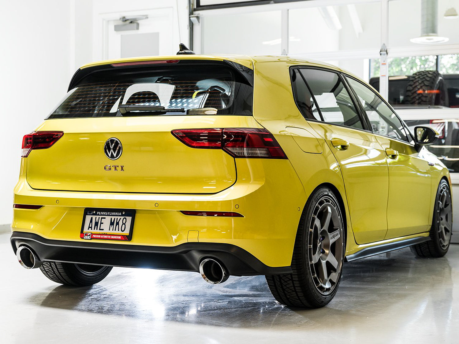 AWE Touring Edition Exhaust for VW MK8 GTI - Chrome Silver Tips - Mounted
