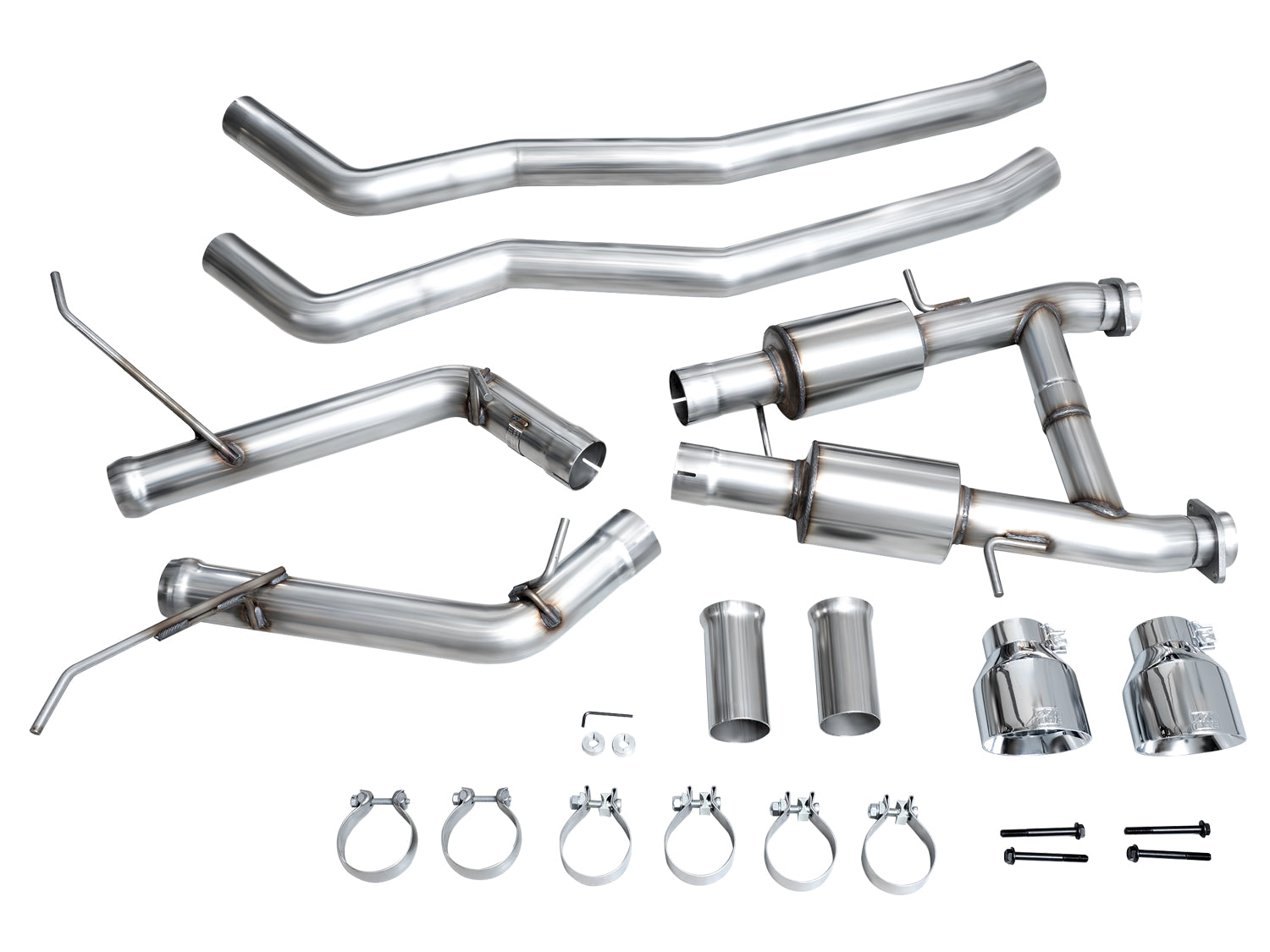 AWE Track Edition Exhaust for Dodge Durango 3.6 / 5.7 - Chrome Silver Tips - Mounted