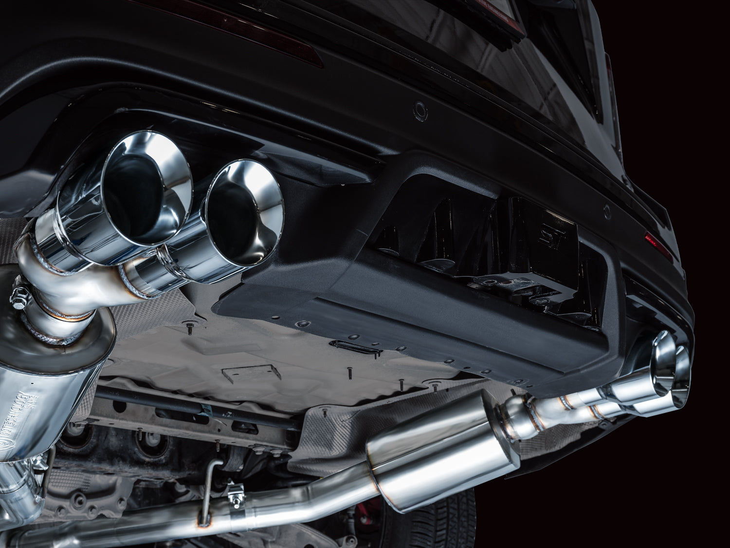 AWE Touring Edition Exhaust for Ford Explorer ST - Chrome Silver Tips - Mounted