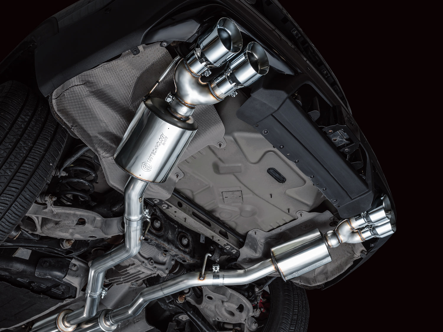 AWE Touring Edition Exhaust for Ford Explorer ST - Chrome Silver Tips - Mounted