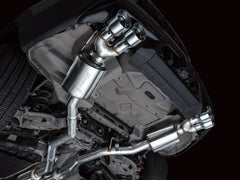 AWE Touring Edition Exhaust for Ford Explorer ST - Chrome Silver Tips - Mounted