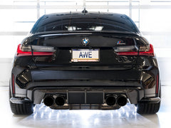 AWE Track Edition Catback Exhaust for BMW G8X M3/M4 - Diamond Black Tips - Mounted