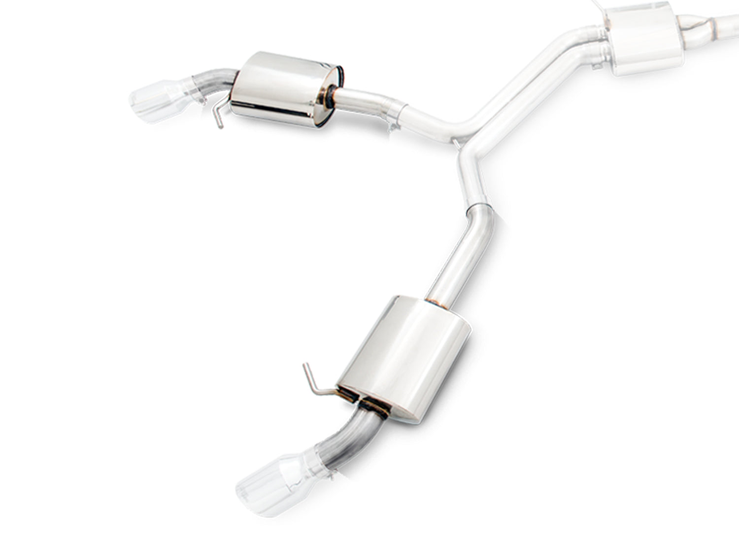 AWE Touring Edition Exhaust for B9 A4, Dual Outlet - Chrome Silver Tips (includes DP) - out of package