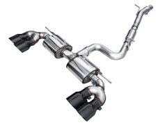 AWE Touring Edition Exhaust for Volkswagen MK8 Golf R - Diamond Black Tips - Primary