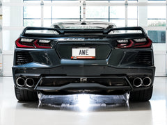 AWE Touring Edition Exhaust for C8 Corvette -- Chrome Silver Tips - Mounted