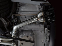 AWE Track Edition Exhaust for Audi C8 S6/S7 - Diamond Black Tips - Mounted