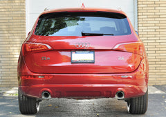 AWE Non-Resonated Exhaust System (Downpipe-Back) for 8R Q5 3.2L -- Diamond Black Tips - Mounted