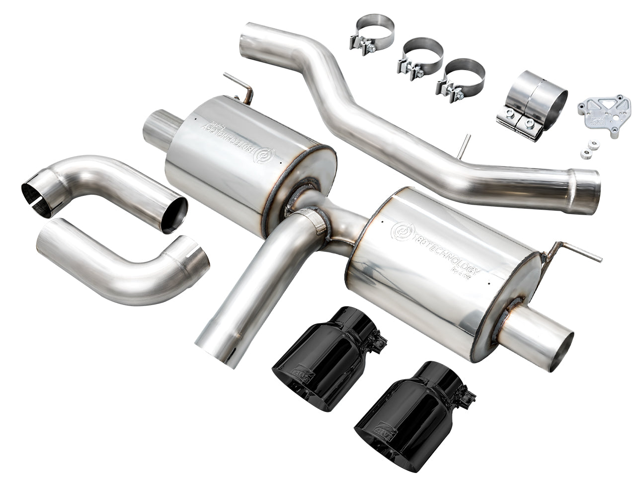 AWE Touring Edition Axle Back Exhaust for BMW G2X 330i/430i - Diamond Black - out of package