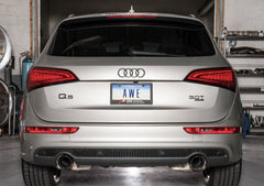 AWE Touring Edition Exhaust for 8R Q5 3.0T Dual Outlet, Diamond Black Tips - Mounted