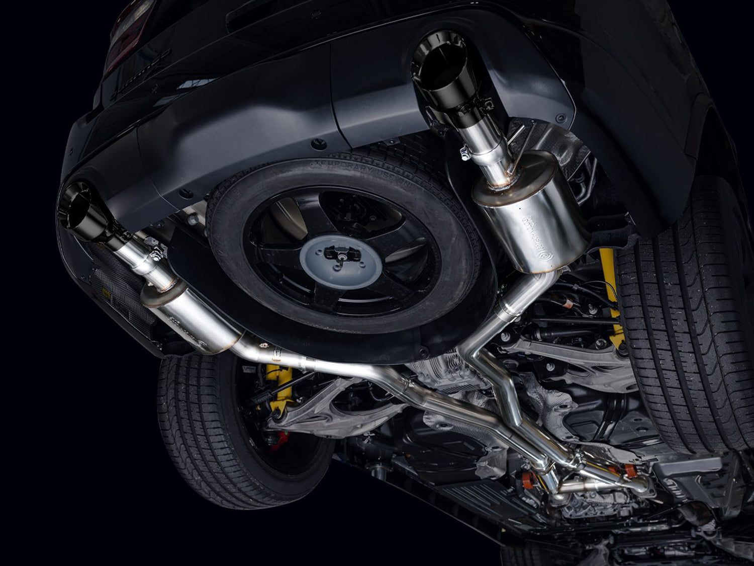 AWE Touring Edition Exhaust for Dodge Durango 6.4 / 6.2 SC - Diamond Black Tips - Mounted