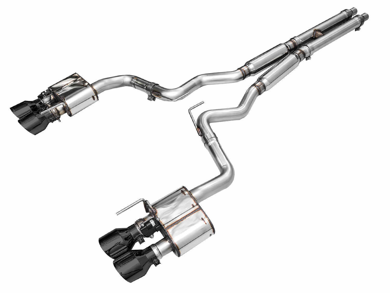 AWE SwitchPath™ Exhaust for S650 Ford Mustang GT Fastback - Quad Diamond Black Tips - Primary