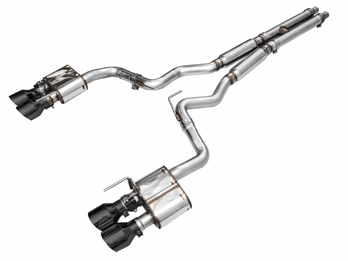 AWE SwitchPath™ Exhaust for S650 Ford Mustang GT Fastback - Quad Diamond Black Tips - Primary