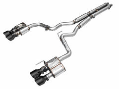 AWE SwitchPath™ Exhaust for S650 Ford Mustang GT Fastback - Quad Diamond Black Tips - Primary