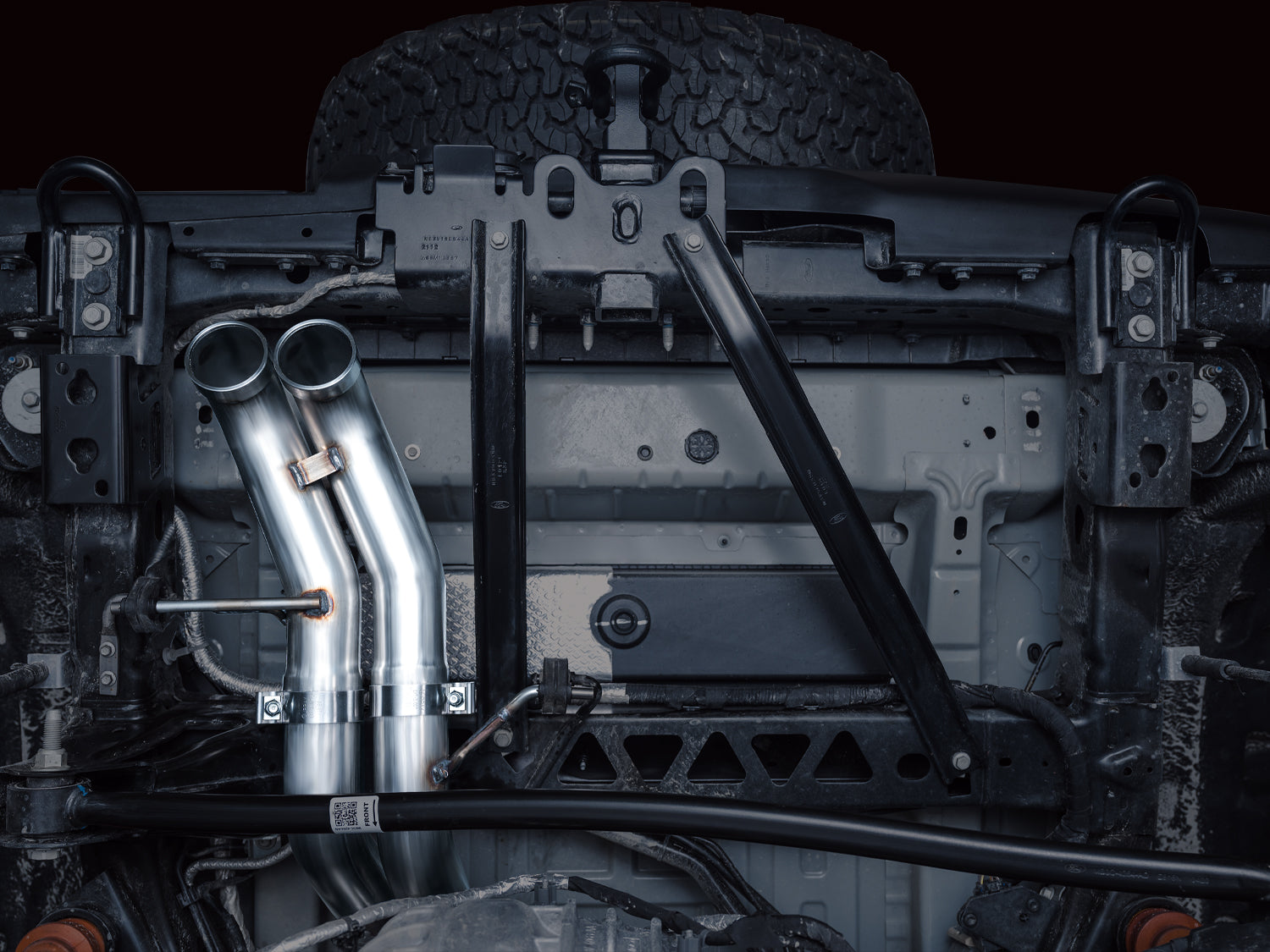 AWE SwitchPath Exhaust for Ford Bronco Raptor - Dual BashGuards - Mounted