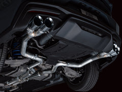 AWE Track Edition Exhaust for S650 Ford Mustang GT Fastback - Quad Chrome Silver Tips - Mounted