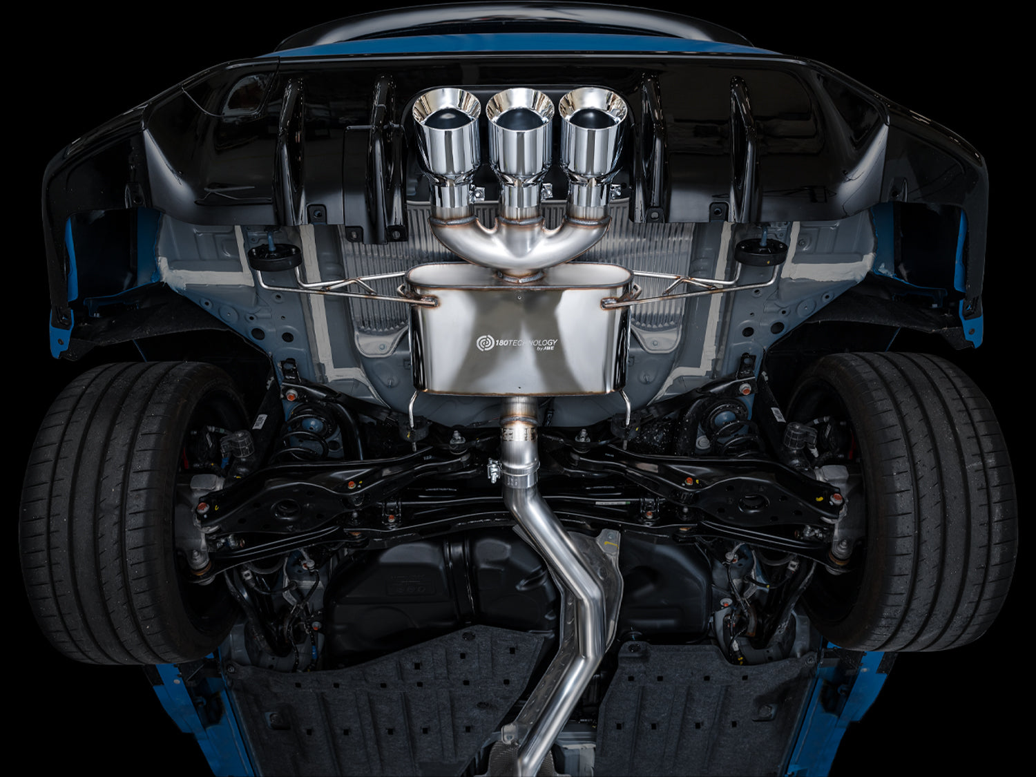 AWE Touring Edition Exhaust for FL5 Civic Type R - Triple Chrome Silver Tips - Mounted