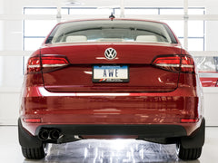 AWE Track Edition Exhaust for MK6 Jetta 1.4T - Diamond Black Tips - Mounted