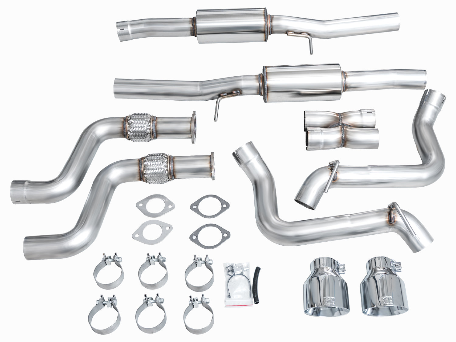 AWE Track Edition Exhaust for Nissan Z - Chrome Silver Tips - out of package