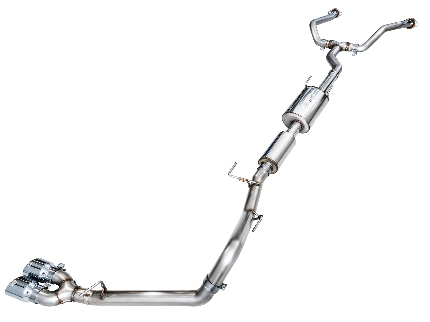 AWE 0FG Exhaust for 3rd Gen Toyota Tundra - Dual Chrome Silver Tips - Primary