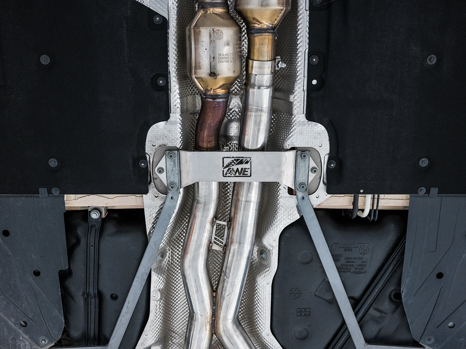 AWE Track Edition Catback Exhaust for BMW F8X M3/M4 - Chrome Silver - Mounted