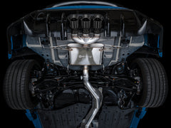 AWE Touring Edition Exhaust for FL5 Civic Type R - Triple Diamond Black Tips - Mounted