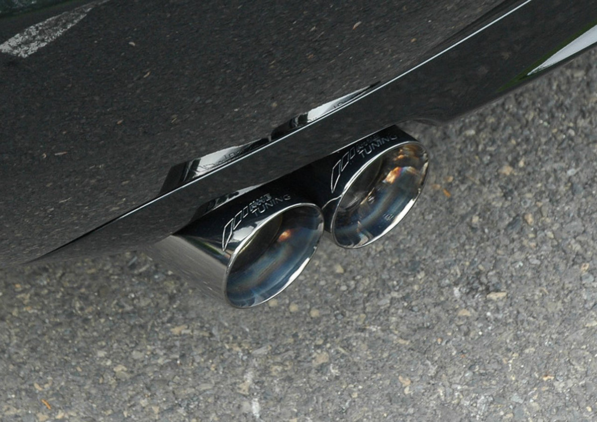 AWE Track Edition Quad Tip Exhaust for Audi B7 A4 3.2L - Diamond Black Tips - Primary