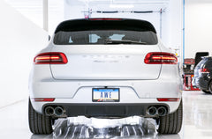 AWE Touring Edition Catback Exhaust for Porsche Macan S / GTS / Turbo - Chrome Silver 102mm Tips - Mounted