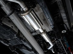 AWE 0FG Exhaust for 4th Gen Toyota Tacoma - Dual Diamond Black Tips - Mounted