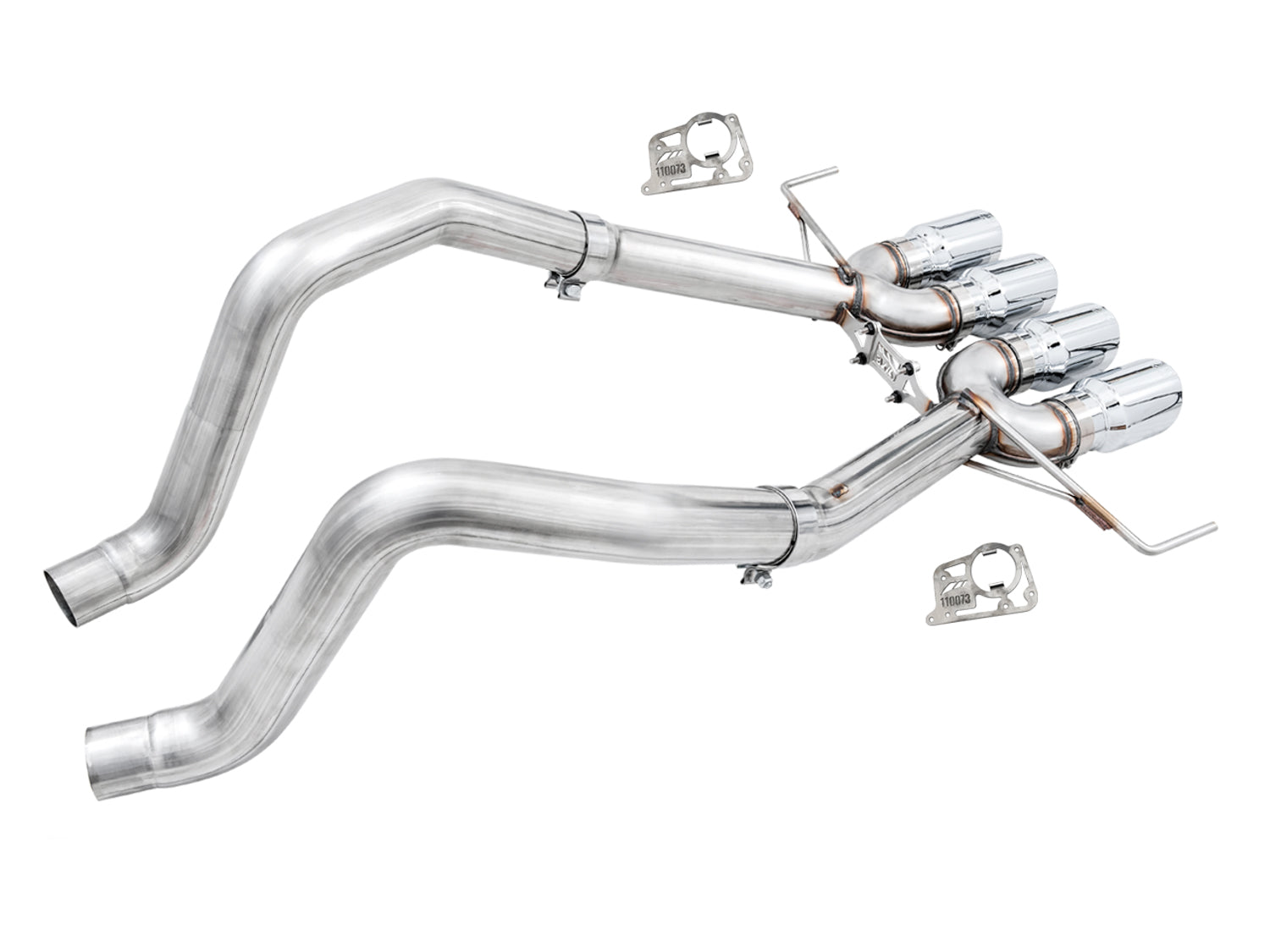 AWE Track Edition Axleback Exhaust for C7 Corvette Stingray / Z51 / Grand Sport / Z06 / ZR1 -- Chrome Silver Tips (includes AWE AFM valve simulators) - Primary