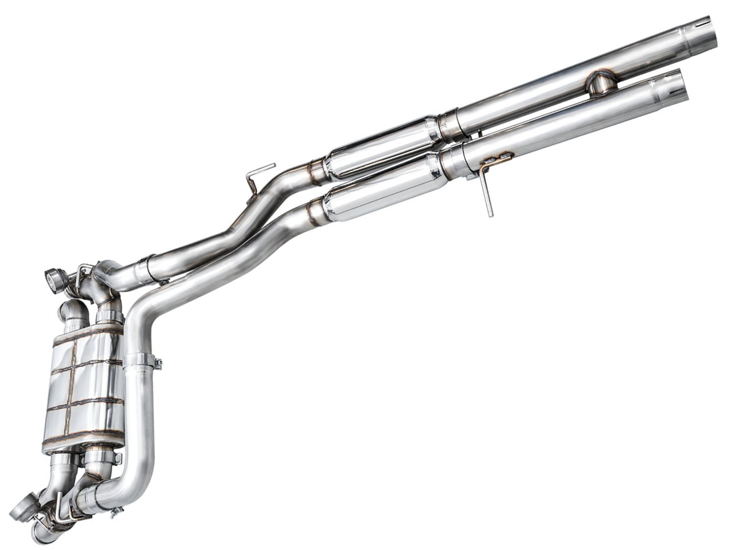 AWE SwitchPath Exhaust for Wrangler 392 - Quad BashGuards - out of package
