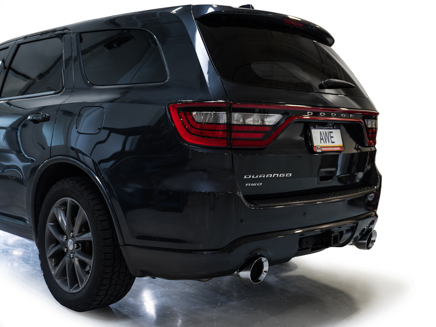 AWE Touring Edition Exhaust for Dodge Durango 3.6 / 5.7 - Chrome Silver Tips - Mounted